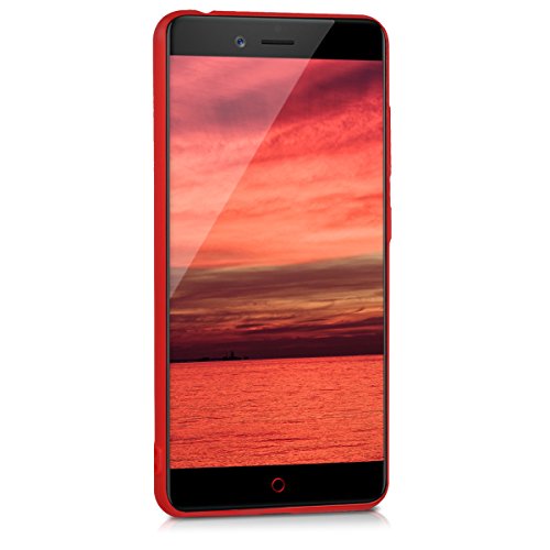 kwmobile Funda Compatible con ZTE Nubia Z17 Mini - Carcasa de TPU Silicona - Protector Trasero en Rojo Mate