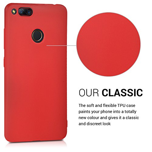 kwmobile Funda Compatible con ZTE Nubia Z17 Mini - Carcasa de TPU Silicona - Protector Trasero en Rojo Mate