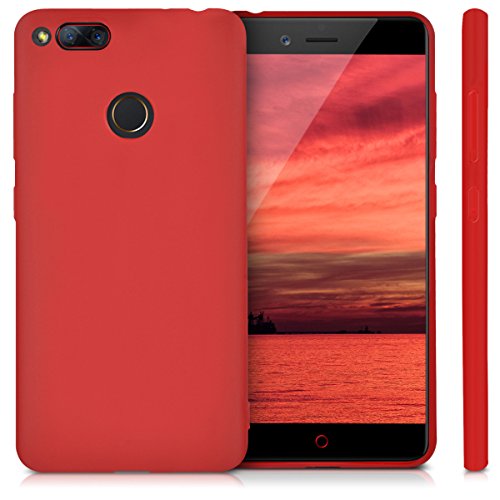 kwmobile Funda Compatible con ZTE Nubia Z17 Mini - Carcasa de TPU Silicona - Protector Trasero en Rojo Mate