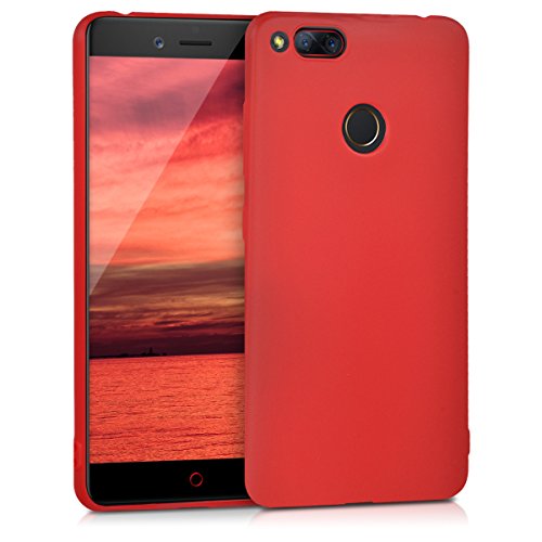 kwmobile Funda Compatible con ZTE Nubia Z17 Mini - Carcasa de TPU Silicona - Protector Trasero en Rojo Mate