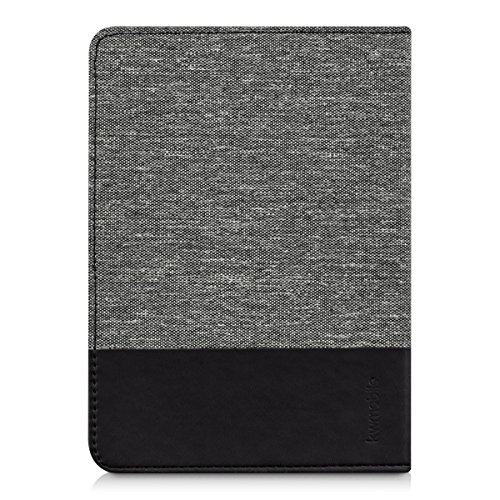 kwmobile Funda de e-Book Compatible con Tolino Shine 2 HD -Case de Cuero sintético Gris Oscuro/Negro