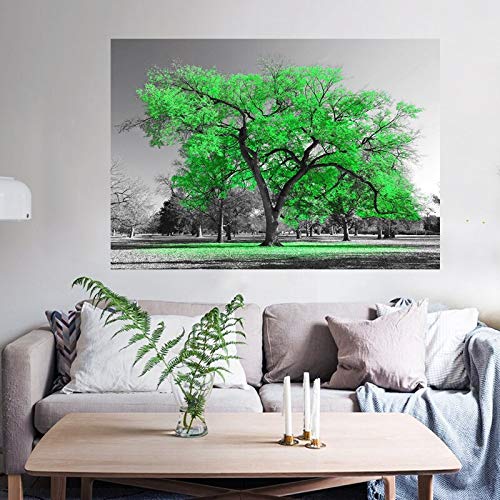 KWzEQ Imprimir en Lienzo Grandes Carteles de Pared de árbol Verde y decoración del hogar para Sala de estar60x90cmPintura sin Marco