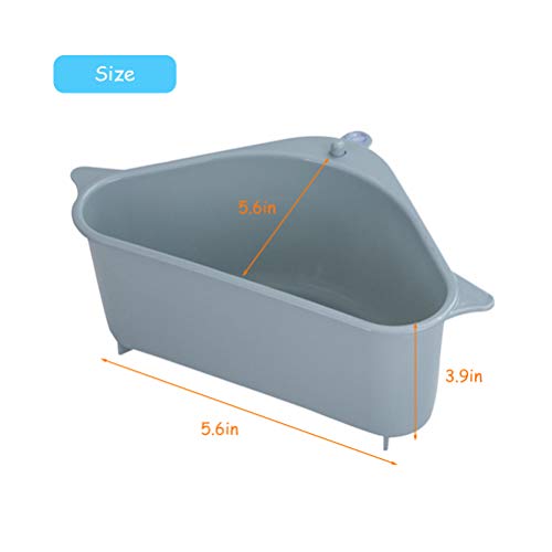 Kylewo Cesta de Drenaje Triangular con Ventosa, Cesta Triangular Fregadero de Cocina Fregadero Colgante Estante de Almacenamiento Sucker Bastidores de Estante multifunción