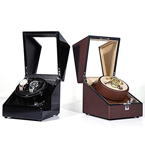 kyman Caja de Almacenamiento de Reloj Reloj Shaker, una Mano robótica, Reloj de Transferencia automática, Winding Box, Pareja, la Moda Mesa de agitación (Color: Negro) (Color : Black)