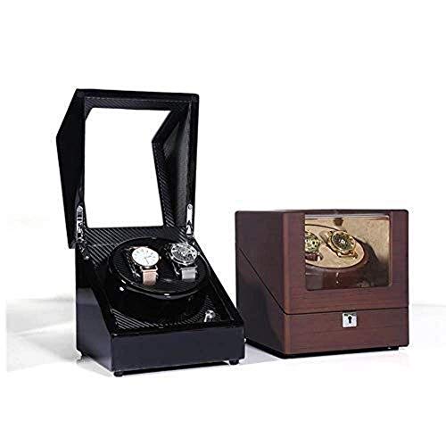 kyman Caja de Almacenamiento de Reloj Reloj Shaker, una Mano robótica, Reloj de Transferencia automática, Winding Box, Pareja, la Moda Mesa de agitación (Color: Negro) (Color : Black)