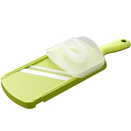 KYOCERA CSN-182-NGR, Julienne Slicer, Cuchilla Afilada de cerámica de circonio, Que Incluye Protector de Mano, Ligero, Apto para lavavajillas, Verde, 27,8 x 4,8 x 9,2 cm