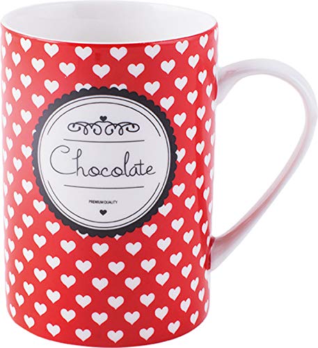 La Cafetière Hearts - Taza de chocolate caliente, 350 ml