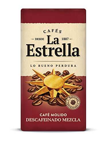 La Estrella Café molido de tueste natural ( 50 % ) y torrefacto ( 50 % ) descafeinado - 1 paquete