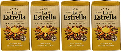 La Estrella Café Molido de tueste Natural - Paquete de Café de 8x250 g - Total: 2 kg