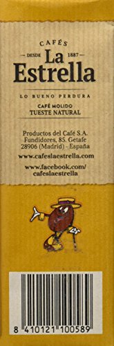 La Estrella Café Molido de tueste Natural - Paquete de Café de 8x250 g - Total: 2 kg