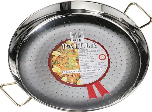 La Ideal - Paellera (acero inoxidable, 4 unidades), color plateado, acero inoxidable, Plateado, 22 cm