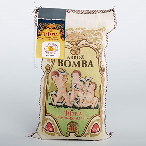 La Perla – Arroz Bomba para paella denominación de origen arroz de Valencia, 1 kg