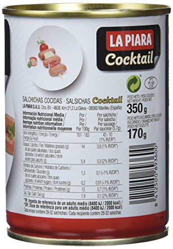 La Piara - Cocktail Salchichas Cocidas, 170 g