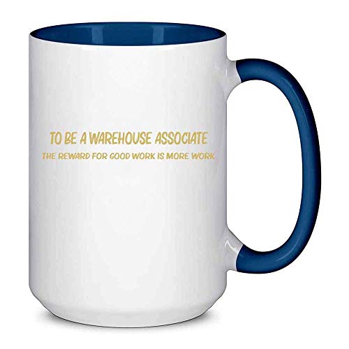 La recompensa por el buen trabajo es más trabajo La mejor taza de café para asociados de almacén Regalo único para compañeros de trabajo Regalo divertido de oficina Cerámica blanca 11 oz