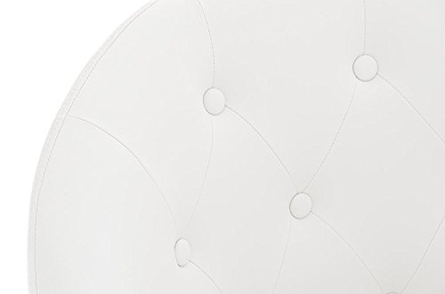 La Silla Española Marbella Taburete de Diseño, Poliéster, Blanco, 50x40x63 cm