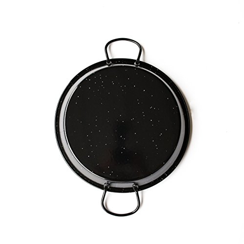 La Valenciana 10 cm Paella de Acero esmaltado, Black_Parent, Negro, 20 cm