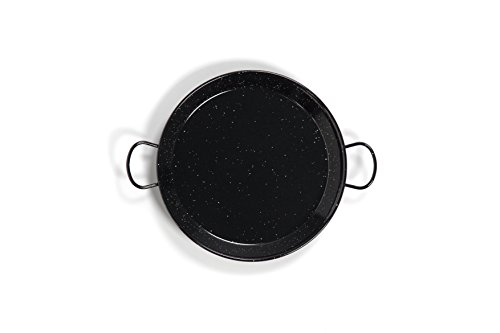 La Valenciana 10 cm Paella de Acero esmaltado, Black_Parent, Negro, 20 cm