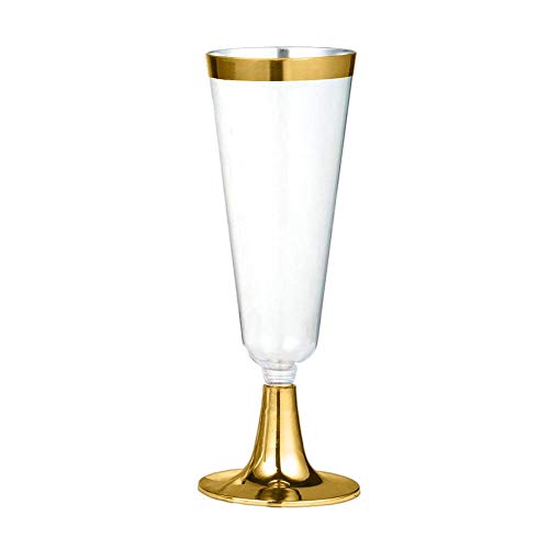 lā vestmon Desechables Copas de champán Copas de Vino, Transparente Desechables Vasos de Copas de champán Copas de Vino para Navidad Celebración, Halloween, Bodas, Festiva, Fiesta, 6 Unidades