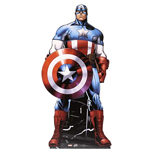 La vida de tamaño de stand-up (de tamaño natural figura de cartón) Marvel Avengers Captain America