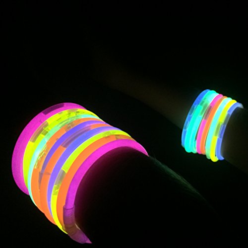 La Vida en Led 100 Pulseras Luminosas Glow Pack Multicolor Conectores extralargos