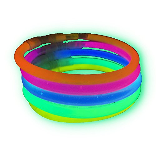 La Vida en Led 100 Pulseras Luminosas Glow Pack Multicolor Conectores extralargos