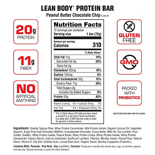 Labrada Lean Body Protein Bars (12x72g) 12 Unidades 860 g