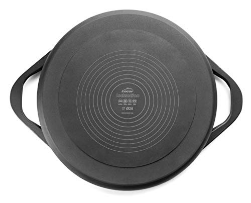 Lacor - 25132 - Paellera Quantanium Con antiadherente Reforzado con Titanio de 32cm sin Tapa - Negro