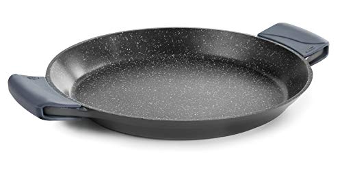 Lacor 25440 Paellera Eco-Piedra con Asas de Silicona, Aluminio Fundido, 40 cm