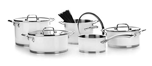 Lacor - 43005 - Bateria De Cocina De 5 Piezas ( Cacerola20-24,Olla20-24 y Cazo16)- Blanco