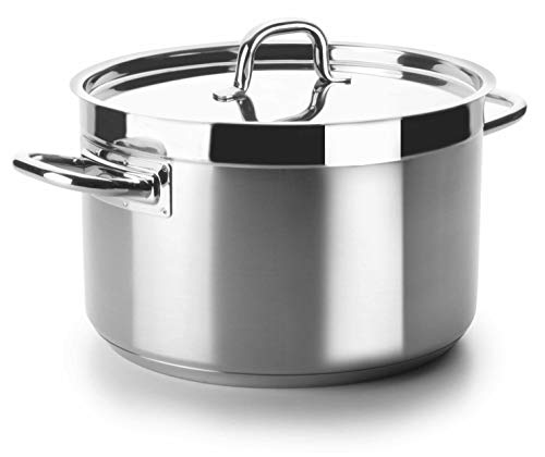 Lacor - 54033 - Cacerola Alta Con Tapa Chef Luxe 32 Cm Inox