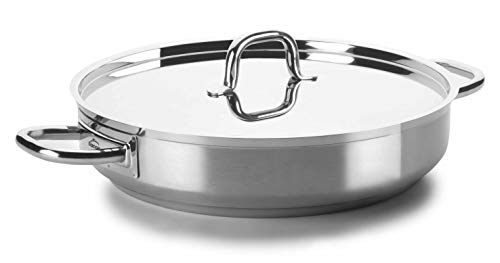 Lacor - 54636 - Paellera Con Tapa 36 Øcm Chef Luxe Inox