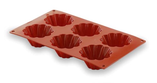 Lacor - 66819 - Molde Briochette 6 Cavidades Silicona - Rojo