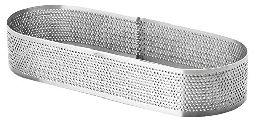 Lacor - 68581 - Molde Aro Oval Perforado 7x20x3,5cm Inox