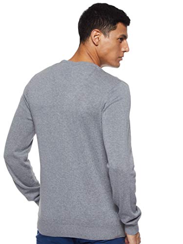 Lacoste Ah3467 suéter, Gris (Galaxite Chiné/Farine-Pie Blanc A83), Medium (Talla del Fabricante: 4) para Hombre