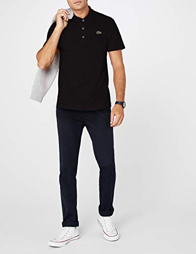 Lacoste L1230, Polo de Manga Corta para Hombre, Negro (Noir), M (Talla del fabricante: 4)