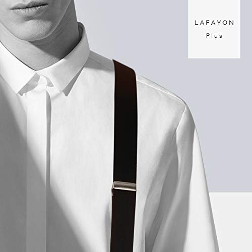 Lafayon Tirantes para hombre Plus Tirantes con espalda en Y para hombres Color de 35 mm con 6 clips fuertes Paquete de regalo de tirantes resistentes