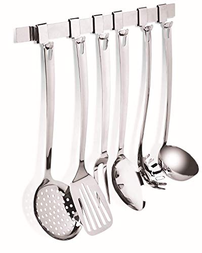 Lagostina Mestolame Grancucina Set De Utensilios De Cocina, Acero Inoxidable, Plateado,7 Unidades