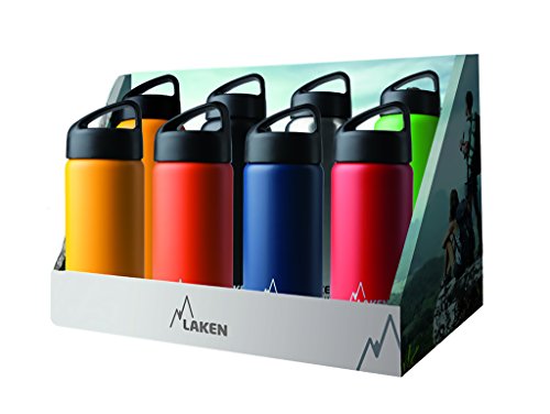 Laken Classic Botella Térmica Acero Inoxidable 18/8 y Doble Pared de Vacío, Unisex adulto, Naranja, 350 ml