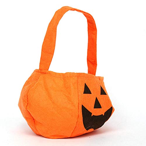 LALLing 4 Piezas de Calabaza en Forma de Truco o Bolsa de Halloween Bolsa de Dulces para niños Caja de Dulces de Tela no Tejida para Suministros de Halloween Disfraces de Fiesta