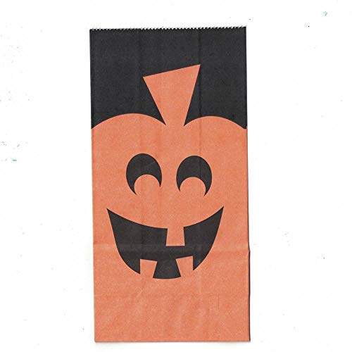 LALLing Bolsas de Papel Kraft de Halloween, Bolsas de Favor para Fiestas, Bolsa de nueces de Pan de Galletas de Caramelo para Galletas Paquete de horneado de Aperitivos 10   Piezas/Lote