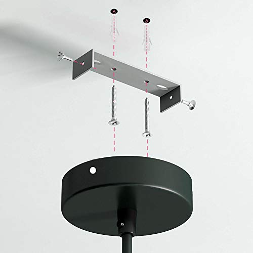 Lámpara colgante industrial, XINYANSEE cuerda doble de cabeza de cáñamo Iluminación colgante para comedor, sala, restaurante, bar, cafetería - longitud 100cm(50cm+50cm)