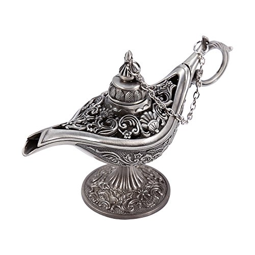 Lámpara de Aladino de Aleación de Zinc Aladdin Genie Pot Lámpara para Decoración de Hogar Regalo de Vacaciones