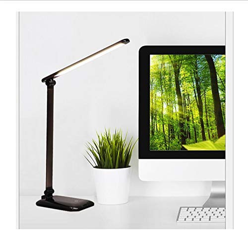 Lámpara de escritorio Lámpara de escritorio plegable con ahorro de energía 26 LED Lámpara de escritorio Carga USB Oficina Lámpara de lectura 3 niveles de brillo Lámpara de aprendizaje Protección ocu