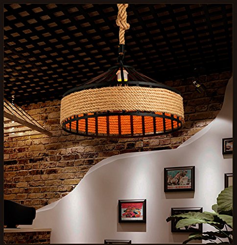 Lámpara de techo retro de hierro industrial vintage estilo Loft, iluminación, lámpara colgante