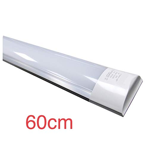 Lampara Luminaria Led 60 cm 20w. Color Blanco frio (6500K). Tubo led integrado T8. 1700 Lumenes. Regleta led slim. A++