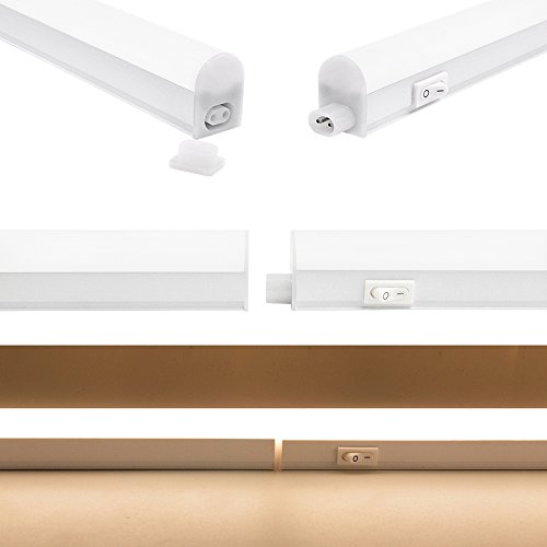 Lamparas de Barra Apliques de Pared Tubos LED Conecta para Bajo Muebles Armario de Cocina T5 9W 573MM Longitud Una Lampara Luz Neutra 4000K Lot de 3 Lamparas de Enuotek