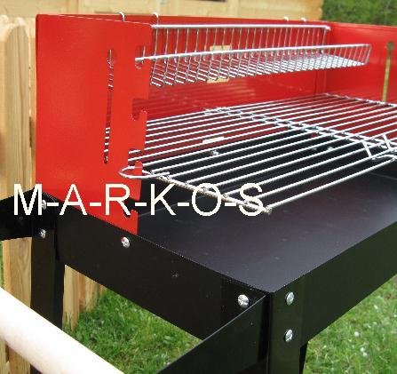 Land-Haus-Shop - Carro de barbacoa con estantes de madera, parrilla para barbacoa, 86 x 27 x 83 cm, carro de parrilla (LHS)