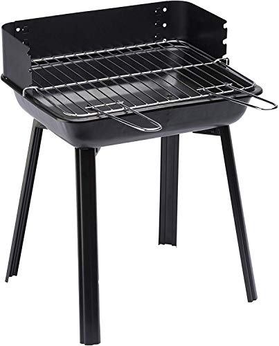 LANDMANN 11527 - Barbacoa (Parrilla, Leña, 4 personas(s), Rectangular), Negro