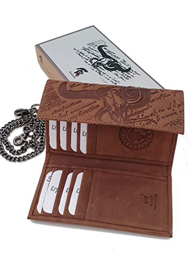 Landpieler Bull & Snake - Cartera de piel para hombre, varios modelos presentados de RabamtaGO® Marrón N2- Rfid Shutz . ca.15 x 8,5 x 2,5 cm