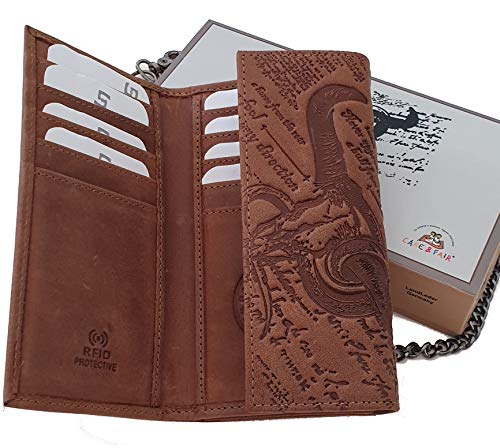 Landpieler Bull & Snake - Cartera de piel para hombre, varios modelos presentados de RabamtaGO® Marrón N2- Rfid Shutz . ca.15 x 8,5 x 2,5 cm